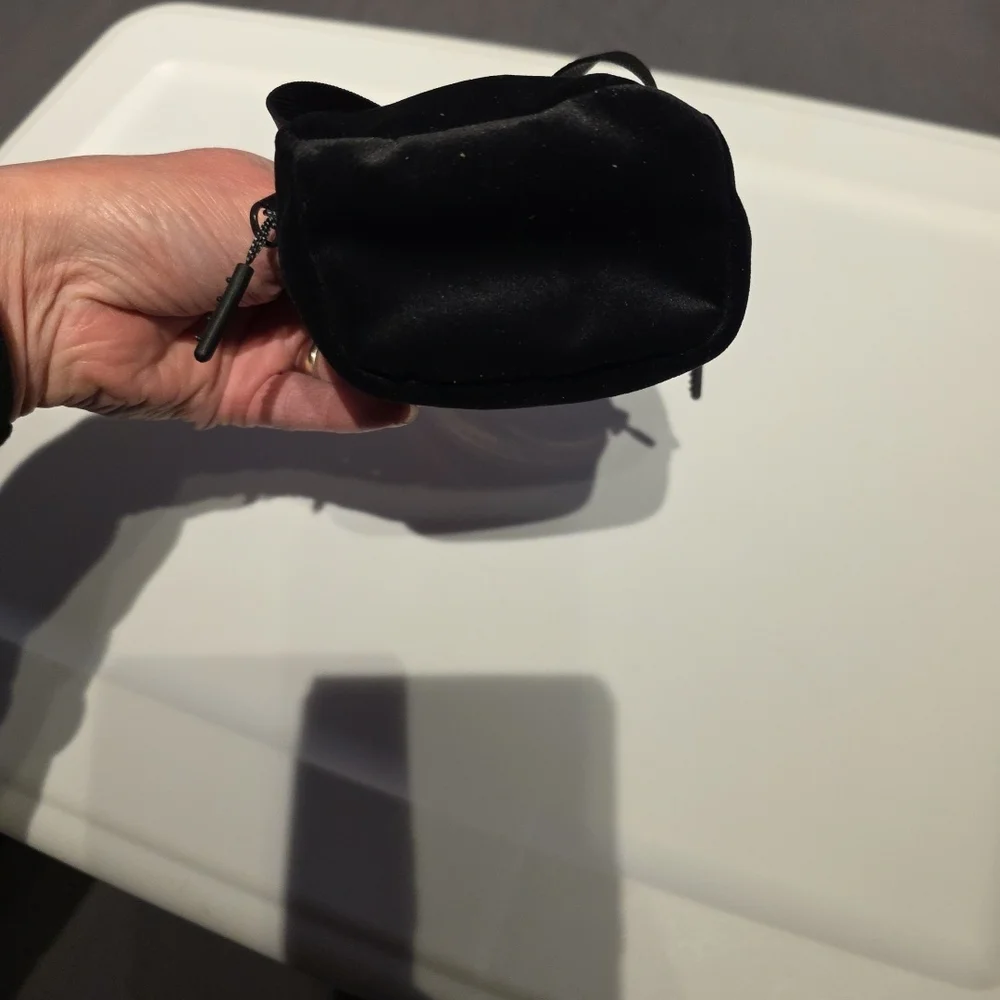 Lululemon Black Micro Backpack Key Holder with Gold Zipper